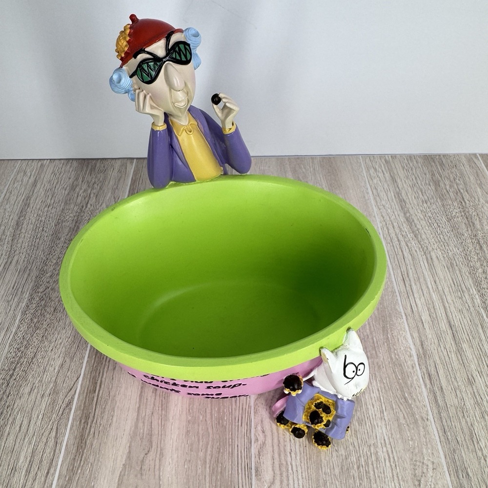 Maxine & Dog Candy Dish My Soul's Had Enough Chicken Candy Dish Rare Hallmark - Picture 8 of 11